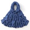Muslim Modal Hijab Cotton Rayon Scarf for Women Double Stitching Wide Edge Rayon Shawl Islamic Thin Soft Viscose Turban Headband