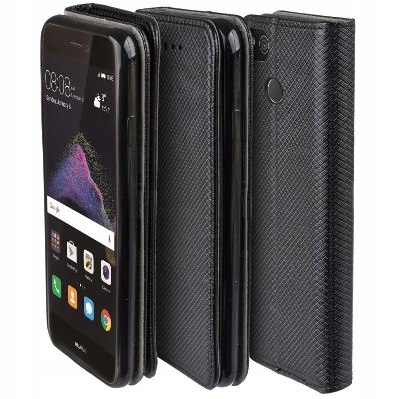 Case for HUAWEI P8 LITE 2017 / P9 LITE 2017 SMART MAGNET CASE BLACK+GLASS