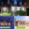 1500MAH Motion Sensor Lights Outdoor with Lights 176 LED Solar LightsIP65 Security Light Outside with 3 Modes for Garden Patio