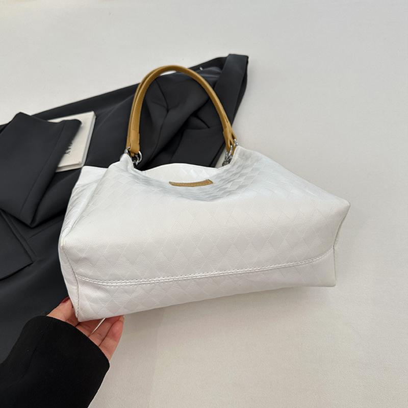 Новые женские модные повседневные сумки-тоуты с высококлассной текстурой для деловых поездок, универсальная сумка через плечо большой вместимости однотонного цвета CLE