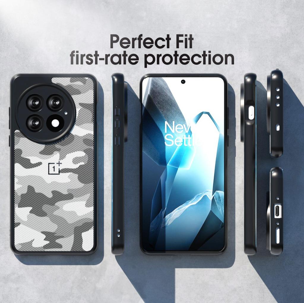 (В комплекте ремешок на запястье)Чехол IBMRS для OnePlus 13,(Не желтеет)(Защита от падений военного образца) Защитный противоударный чехол для телефона, прозрачный камуфляж