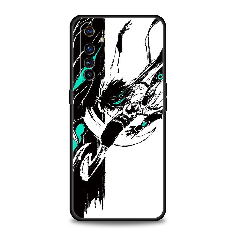 Genshin impact черный и белый для Realme 9i роскошный чехол для телефона 9 8 5G GT2 7 6 Pro Plus 8i C21 C3 C11 C25 черный силиконовый чехол