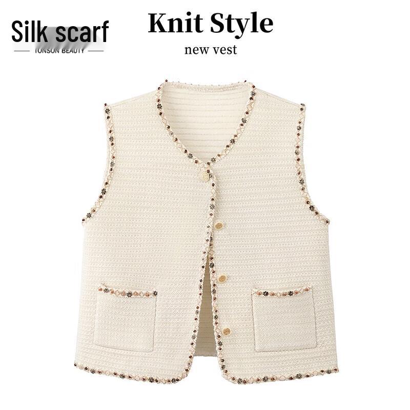 Women's Elegant Single-Breasted Knitted Vest