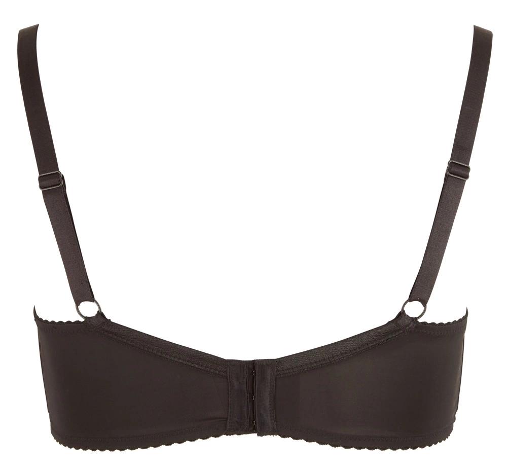 Cottelli CURVES - Underwired Push-Up Bra with Open Bust Black 85E