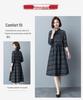 2024 Elegant Plus Size Long Sleeve Dress for Middle-Aged & Elderly Women - Spring & Autumn Collection