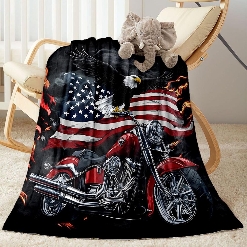 Motocross Adventure Sport Flannel Blanket - Soft and Suitable for Sofas, Beds, Offices, Travel, All Seasons, and The Best Gift for The Holidays.