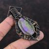Пурпуритовый медный кулон Ювелирные изделия из медной проволоки Кулон ручной работы Кулон из проволочной обмотки Ювелирные изделия из настоящего драгоценного камня Подарок для мамы Уникальный кулон