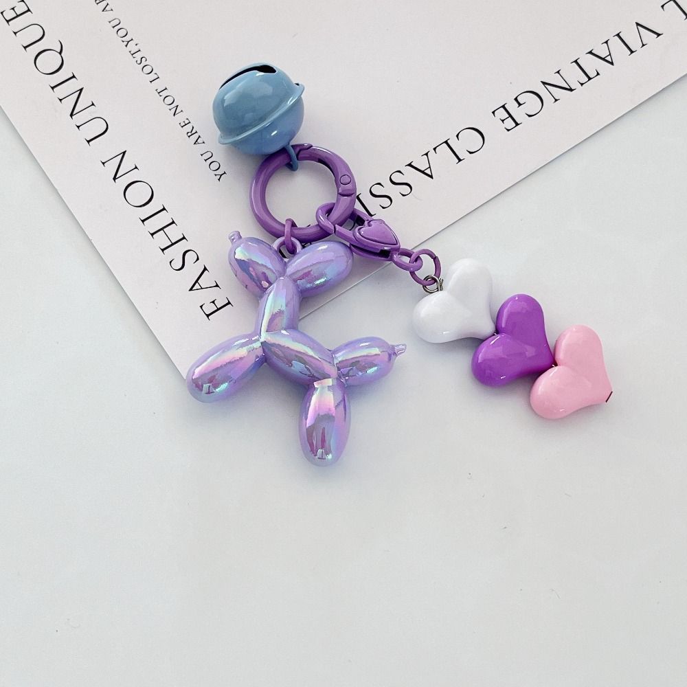 Cute Jelly Dog Key Chain Kawaii Love Puppy Keyring Creative Dog Balloon Keychain  Car Key