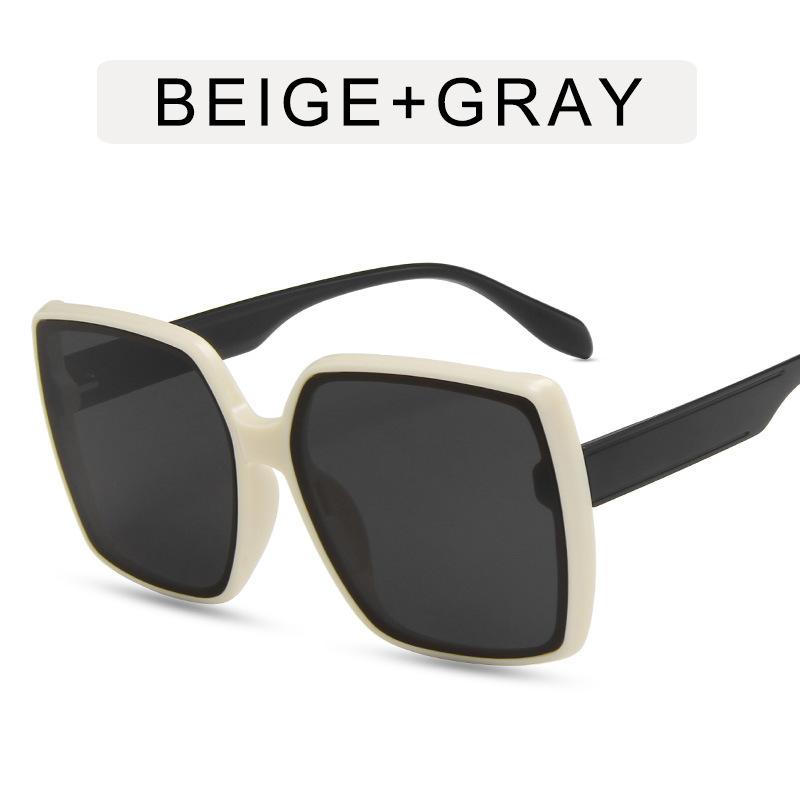 Солнцезащитные очки в корейском стиле для женщин, модные очки женские с большой оправой квадратной формы, новые дизайнерские солнцезащитные очки для женщин