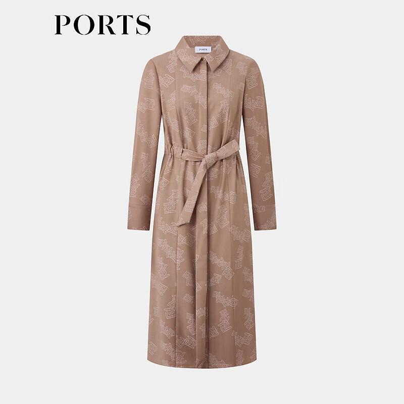 PORTS Women's Autumn/Winter Printed Shirt Dress