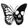 Хэллоуин Настенное Искусство Скульптура Нержавеющая Сталь Бабочки Украшения Изысканные Черные для Дома Гостиной Кухни Сада Двора