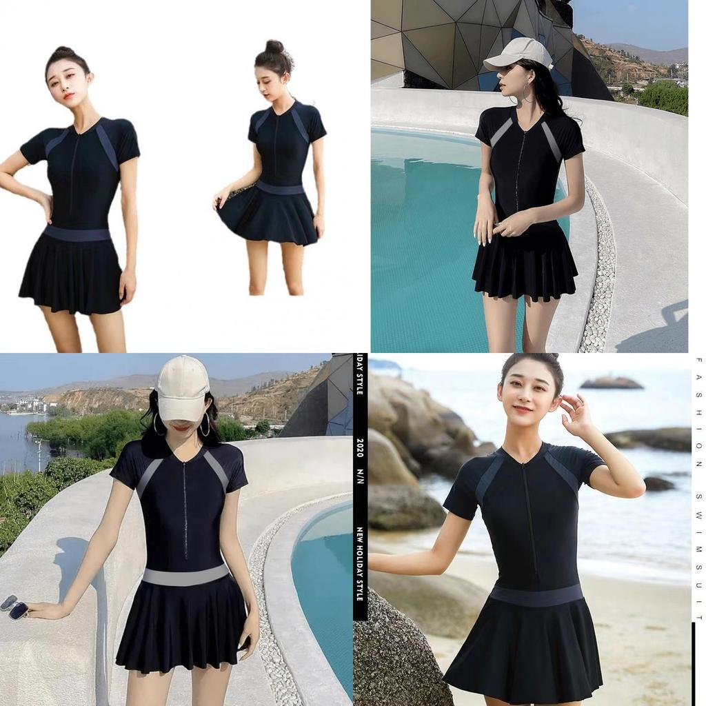 Indoor Swimsuit With High Waist Spliced Design For Hot Weather And Spa Relaxation
