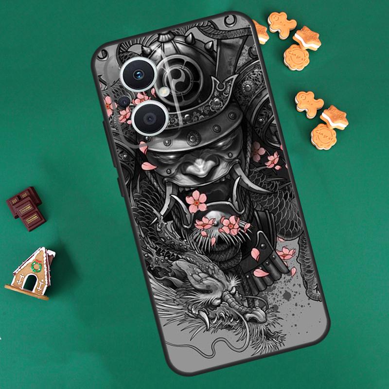 Кейс-маска самурая для OPPO Reno 14 F 13 12 11 10 Pro 8T 8 7 Lite Чехол для OPPO Find X8 X6 X5 X9 Pro Coque