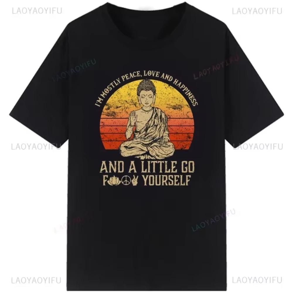 Мужская футболка для отдыха Винтажная Намасте Мама Откровенная футболка Мужская с круглым вырезом Свободные топы Hombre Летние футболки XS-3XL Мужская одежда