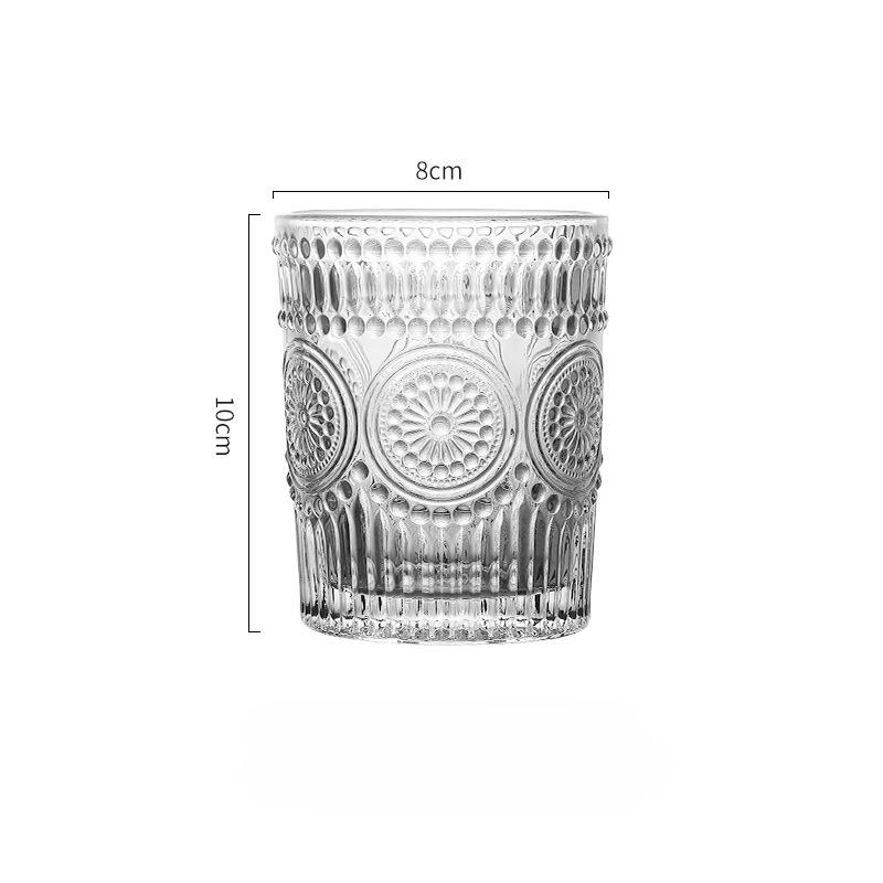 Бокал для вина Nordic Personality Trend Cups Vintage Drinkware Retro Relief Glass Water Cup Creative Milk Breakfast Tea Coffee Cup