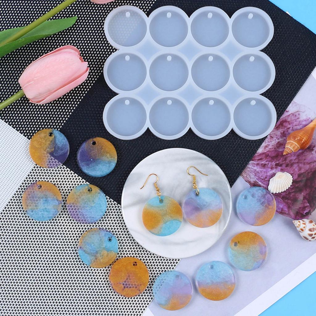 Butterfly/Round/Oval Shape Crystal Silicone Mold Drop Earring Molds Ear Jewelry Moulds for DIY Jewelry Making and Crafts