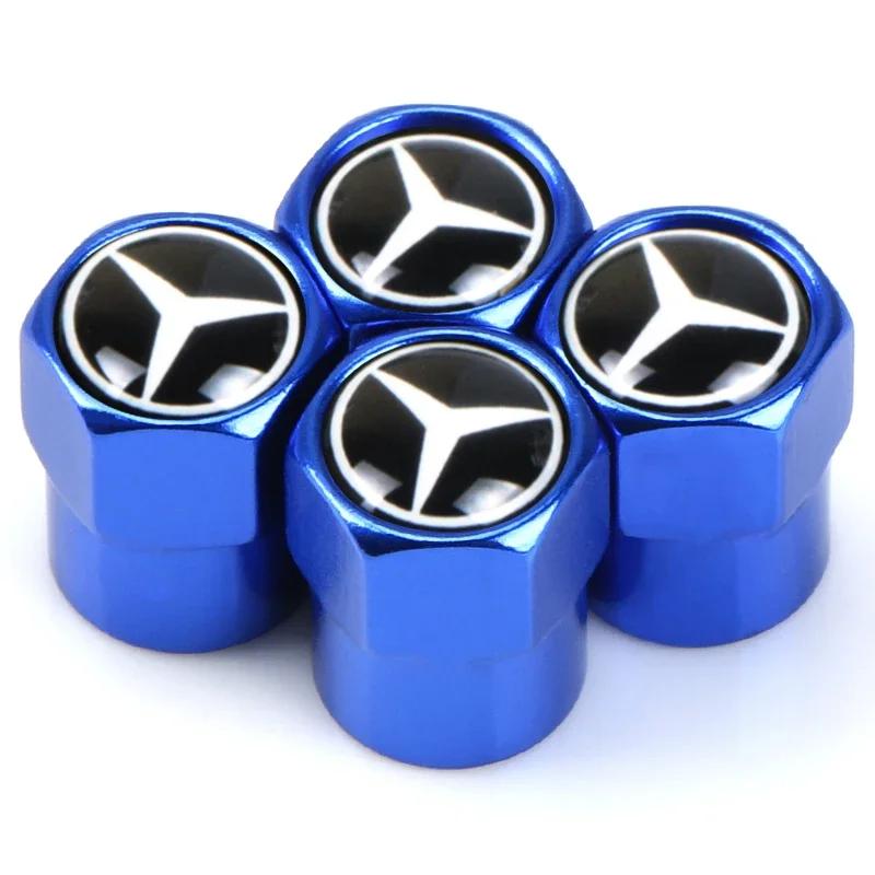 AABIC1 Car Tire Valve Stems Cap Knurling Style Tire Valve Cap Tire Wheel Stem Air Valve Cap For Mercedes Benz W211 W204 W210 CLA GLA1