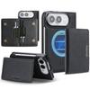 2 in 1 Wireless Charging Cards Holder Phone Case for Iphone Ultra Iphone Fold Stand Phone Cover Magnetic Leather Case Anti Fall