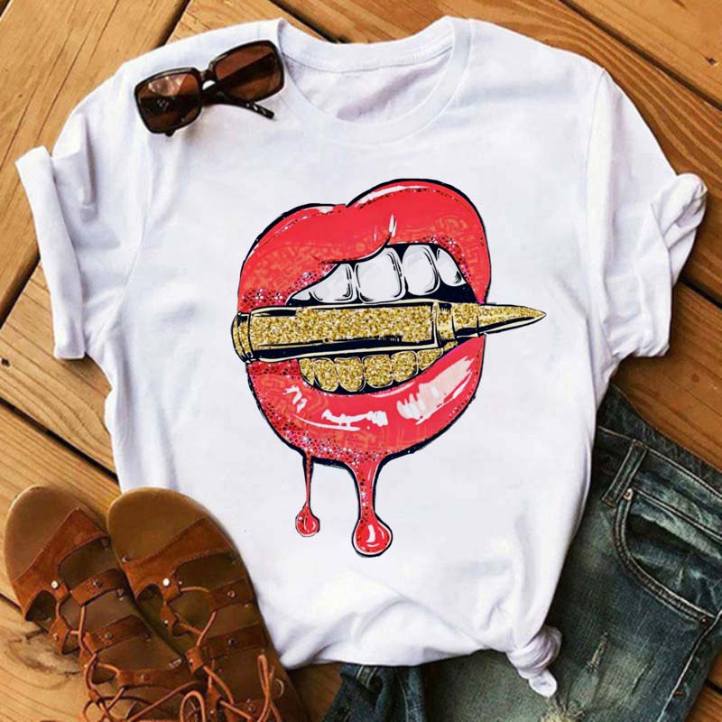 Футболка с принтом розовых леопардовых губ, модная женская футболка, женская белая и черная футболка, футболка с коротким рукавом, женские топы в стиле Харадзюку