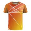 Футболка с узором «градиентная геометрия» для мужчин, разноцветные полоски, 3D-принт, повседневные футболки унисекс с коротким рукавом и круглым вырезом, спортивные футболки