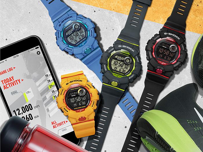 Casio Мужские цифровые кварцевые часы GBD-800-4 из смолы, водонепроницаемые 200 м, ударопрочные