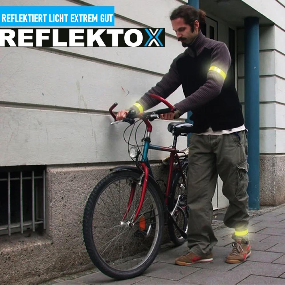 REFLEKTOX браслет со светоотражающей полосой, браслет со шлепком, светящийся браслет, 10 штук