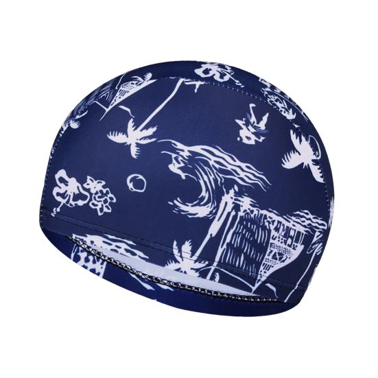 Шапочка для плавания Дышащая ткань Изысканный узор Высокоэластичная Быстросохнущая Устойчивая к разрывам Защитная Полиэстер Унисекс Принт Шапочка для плавания Спортивная