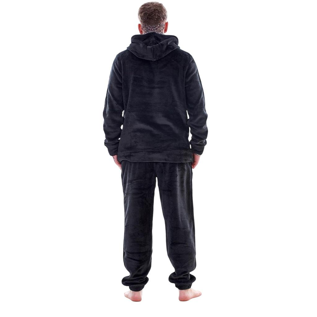 Keanu Men's Fleece Hooded Pyjama Set