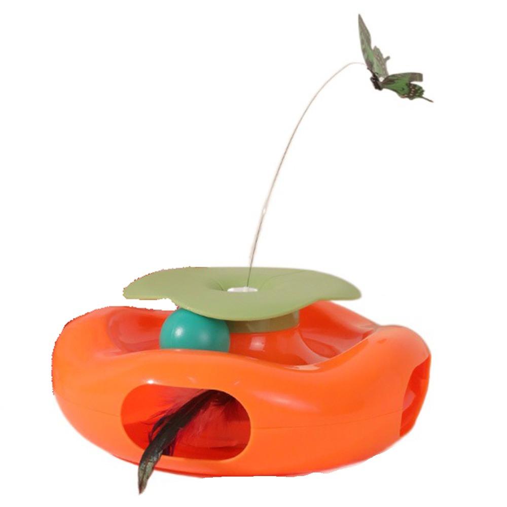 Built-in Feather Electric Cat Rotating Toy Creative Smart Pet Turntable Toy  Pet Supplies