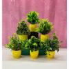 6 Packs Fake Plants Small, Mini Artificial Plants Indoor for Home Farmhouse Bathroom Shelf Décor (Height : 17Cm, Yellow) - Plastic