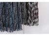 Fei Yuan Elegant High Waist Retro Paisley Mesh Midi Skirt for Women - Early Spring Collection