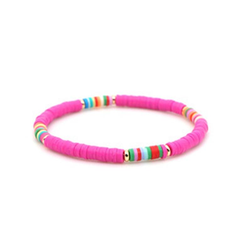 Outfit Ornament Holiday Beach Women's Bracelet Bracelet Fashionable Stylish Pottery Letters Colorful Soft Style Accessories