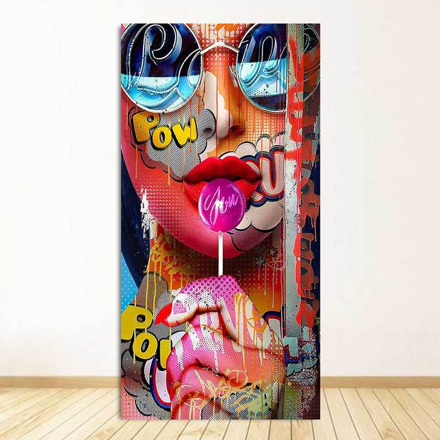 Плакаты и принты, Настенный декор для гостиной, холст, картина, настенная художественная картина, домашний декор, граффити, женский портрет, картина маслом