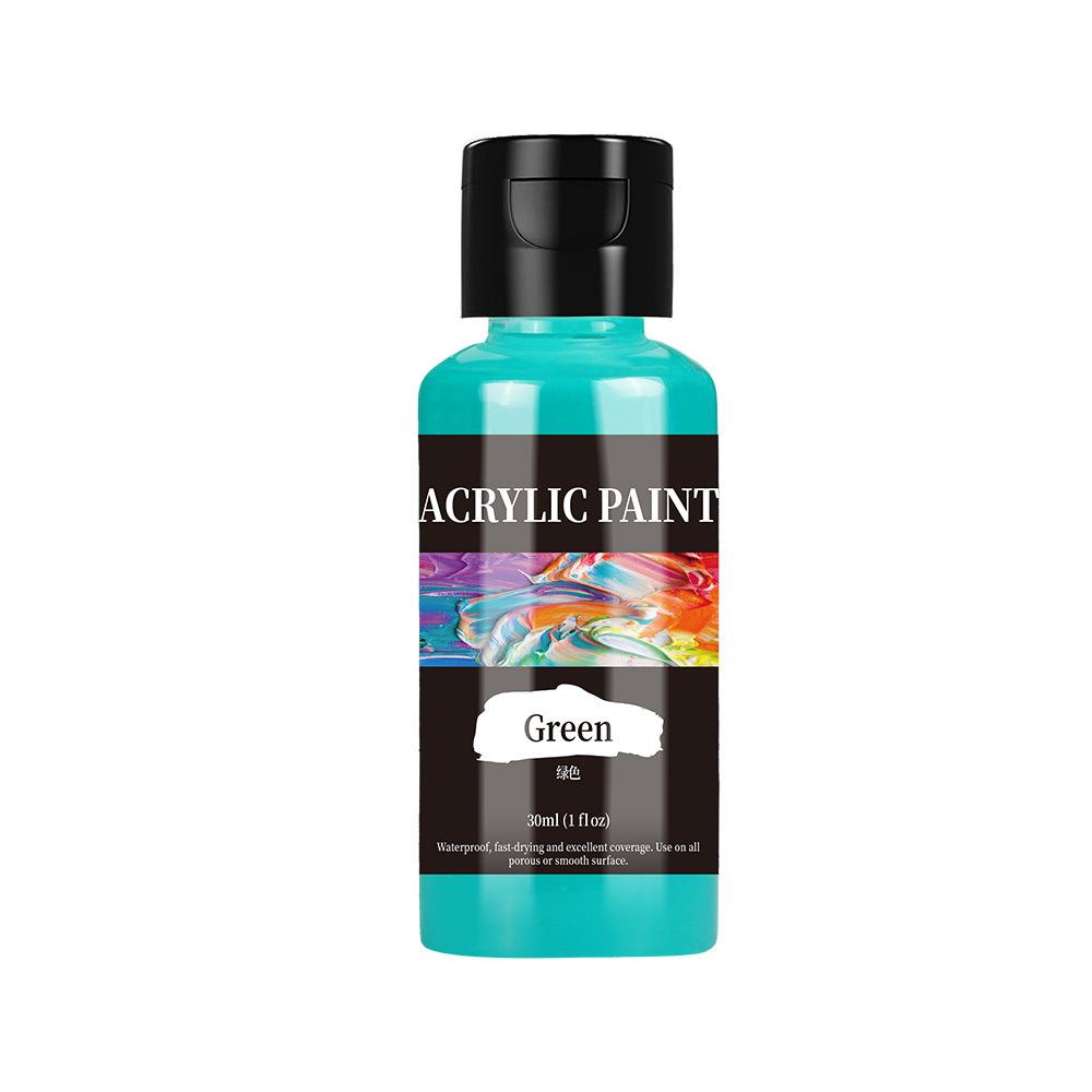 Нетоксичные 26 цветов 1 жидкая унция 30 мл Бутылочки Акриловая краска Не выцветающая Насыщенный пигмент для Детей Взрослых Художников Холст Поделки Дерево