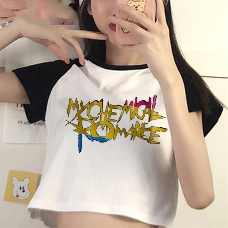 My Chemical Romance Mcr Dead новая футболка черная с коротким рукавом Parade Punk Emo Rock летние футболки повседневная укороченная футболка одежда