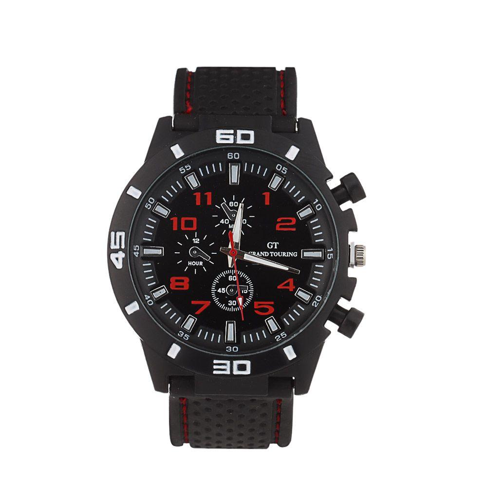 Personality Casual Silica Gel Strap Sports Watch Wristwatches Quartz Mens Watches