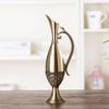 Текстурированные Геометрические Винтажные Бронзовые Металлические Вазы для Настольных Композиций в Гостиной, Контейнер для Цветочных Композиций