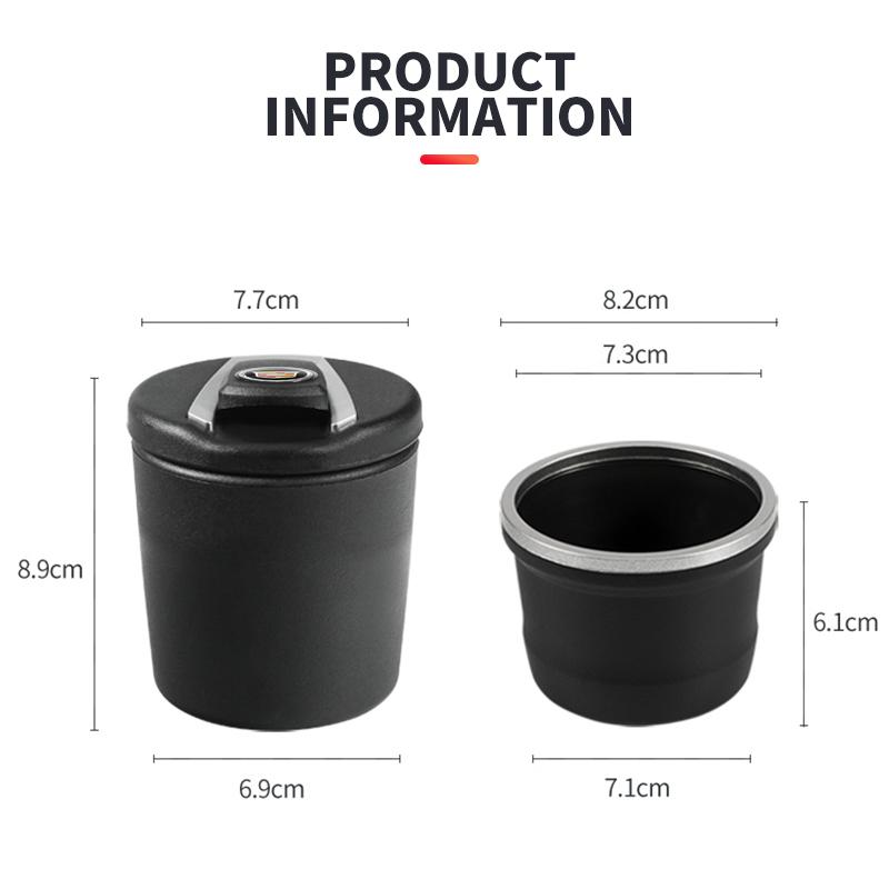 Portable Car LED Ashtray Auto Ashtray Cigarette Ash Holders Cup For Cadillac Escalade GT4 XT4 ATS XT5 CTS XTS RS Accessories