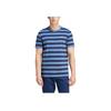 Adidas Originals Striped Crew Neck Loose Short Sleeve T-Shirt Men Tops Dodger-Blue IR7588