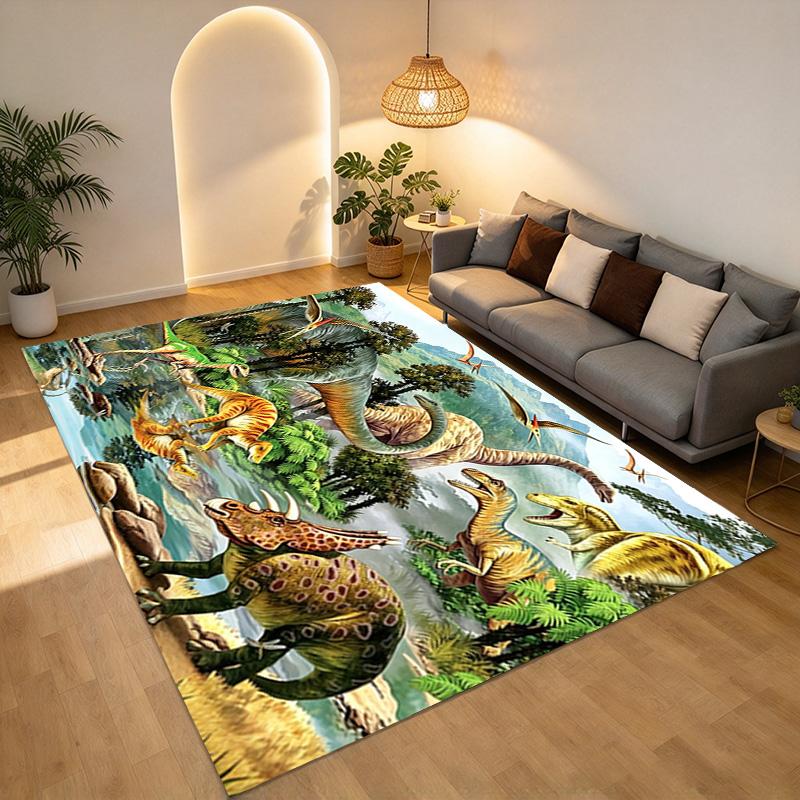 Dinosaur World Living Room Nonslip Area Rug Soft Carpet For Bedroom Game Playroom Sofa Office Home Decor Doormat Christmas Gift C926104