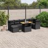 VidaXL Garden Lounge Set with Cushions 8 Pcs, Patio Sofas, Patio Furniture Set, Outdoor Furniture, Black 3270943
