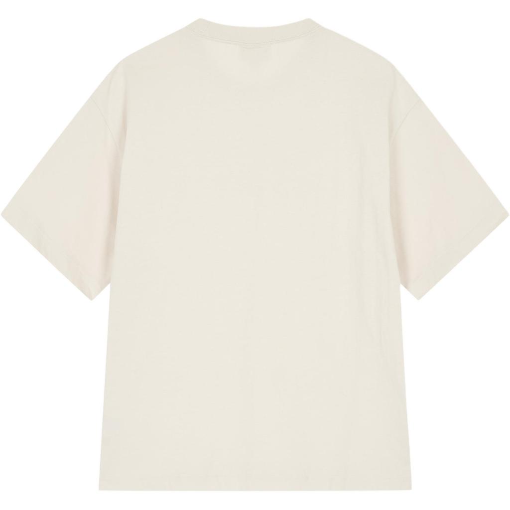 Calvin Klein Футболка с коротким рукавом и круглым вырезом свободного кроя, унисекс, кремовая 40HM228-CKS