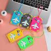 Cute Cartoon Silicone Luggage Tag with Strap Backpack Handbag Tag Label Name ID Tags Baggage Suitcase Identifiers Business Trip