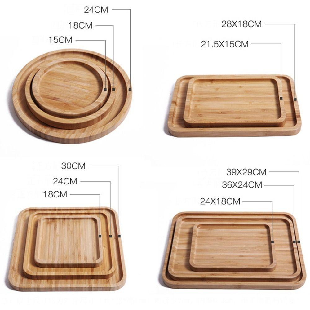 1 шт. предметы домашнего обихода бамбуковый поднос для фруктовых закусок, тарелки для хранения чая, фруктов, барбекю, хлеба