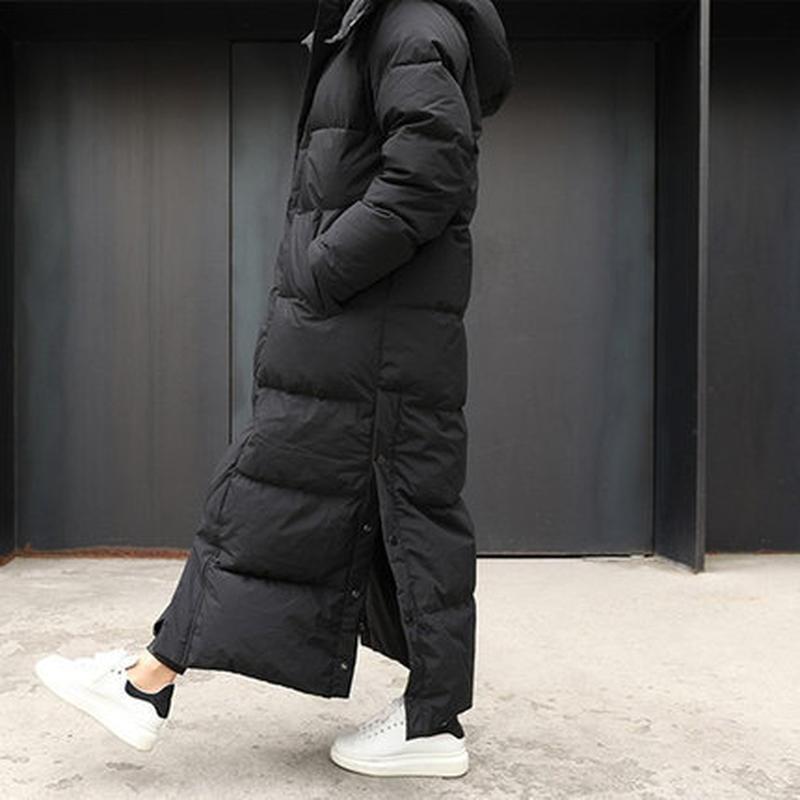 Women's Length Down Padded Jacket Coat Winter Loose Hooded Thick Warm Parkas