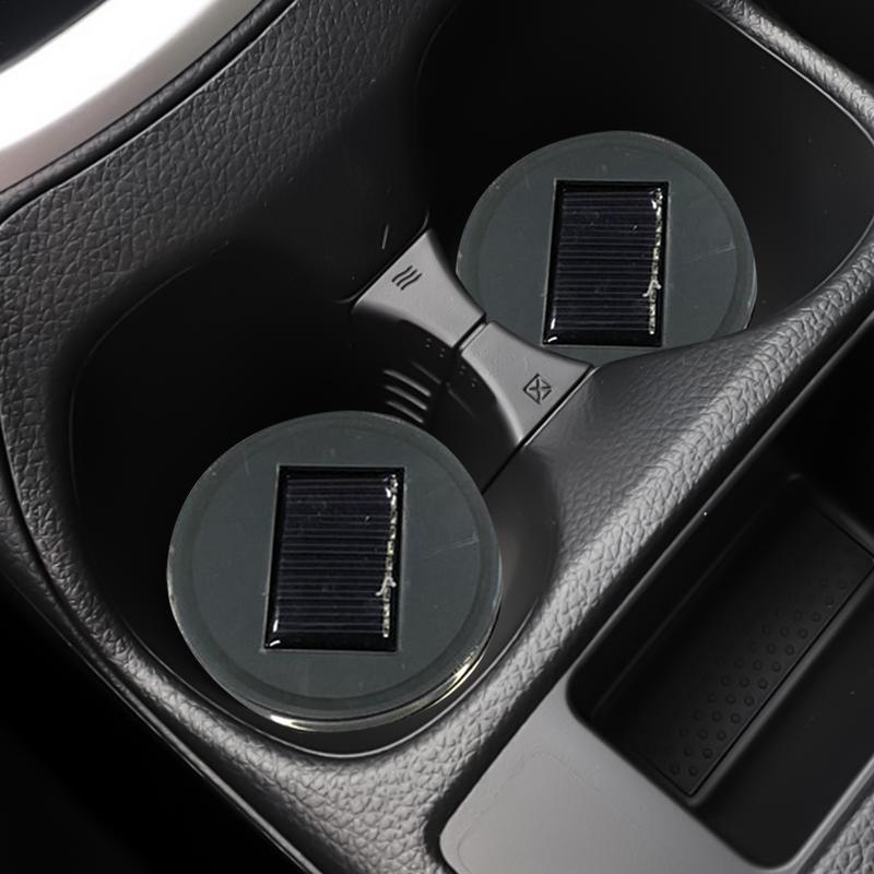 Автомобильная подставка для чашки 2 штуки Светящиеся подставки для подстаканников 7 цветов меняющиеся Противоскользящий коврик для кружки для женщин мужчин Ночное вождение Поездки