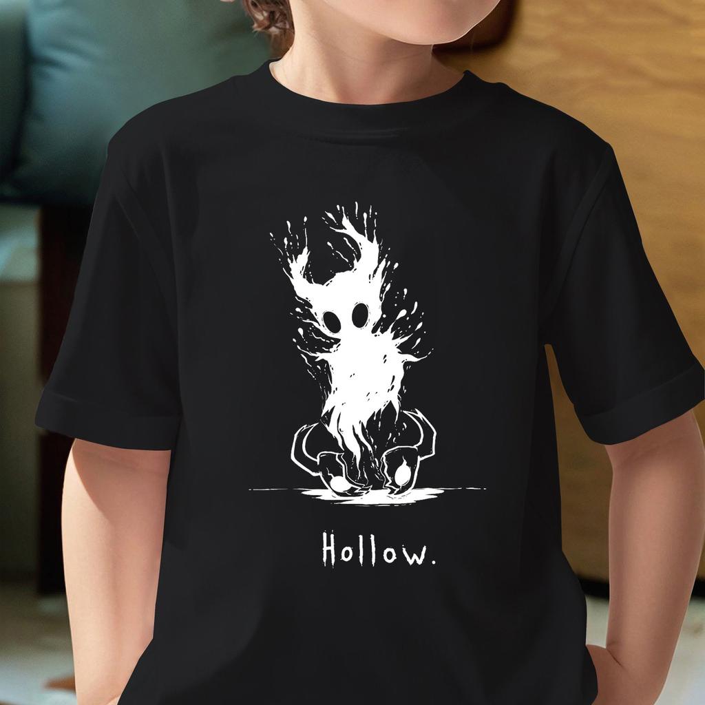 Game Hollow Knight T-Shirt Girls Summer Short Sleeve Tshirt Boys Casual Breathable Tees Tops Silksong Cartoon Print Kids T Shirt