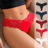 Sexy Low Waist Transparent Thong Panties for Women Hollow Out Soft Seamless Fashion Briefs Lingerie