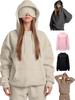 Independent Solid Color Hoodie Oversized Fall Winter Streetwear Men Women Pullover