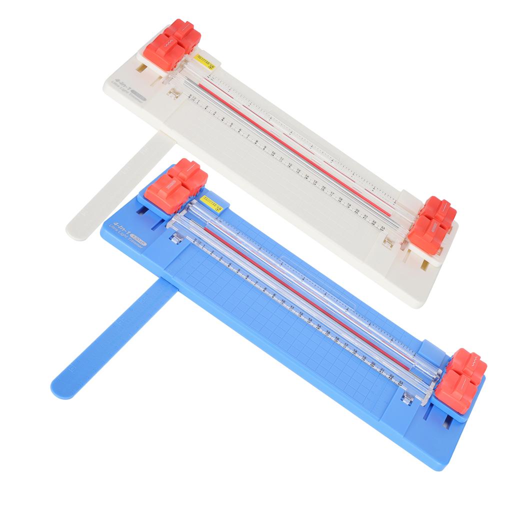 Резак для бумаги 4 в 1, портативный фототриммер с роликами, точками, прямой волнистой линией биговки